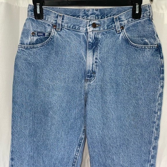 Lee Jeans Straight Leg Regular Fit Mom Jeans High Waisted Vintage Denim Pants - Picture 2 of 10